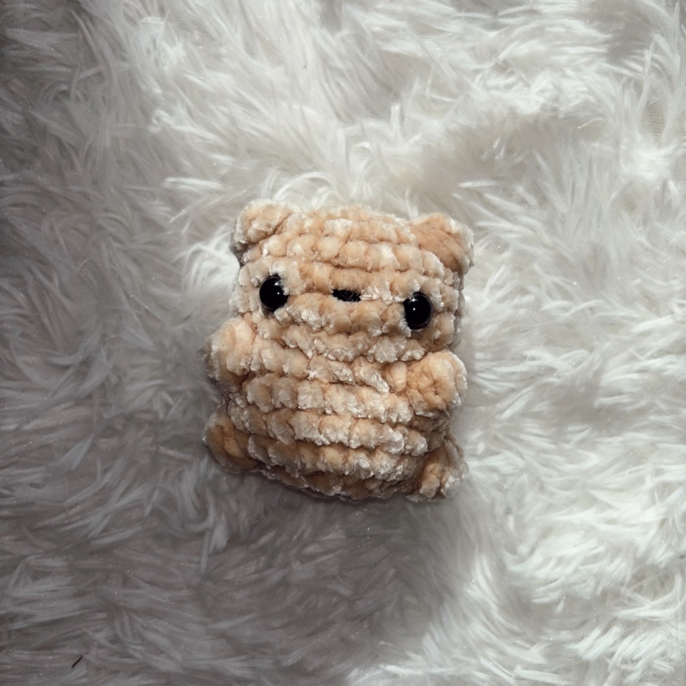 teddy bear mini crochet plushie handmade stuffed animal